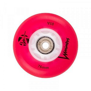 1 Roda Luminous 76mm 85A - Red Vermelho - (Unidade)