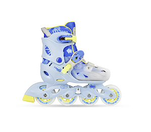 Patins inline COSMO CANDY  infantil ajustável - azul