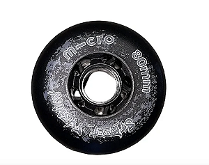 1 Roda Micro skate / MT Plus Preta - 80mm (unidade)