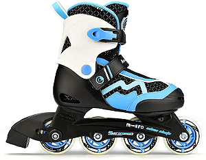 Patins Inline Infantil Micro Skate Majority - Ajustável 33 ao 36 Azul / SP