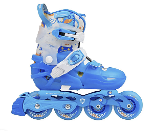 Patins Flying Eagle L6 - Azul / com Led (26 ao 40)