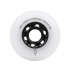 Rodas Flying Eagle Crocanti 80mm 88a / Branca - tubo com 8 rodas