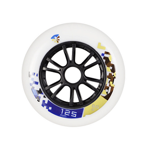 Roda Flying Eagle Speed SHR 125mm - 85A / branca - 6 rodas