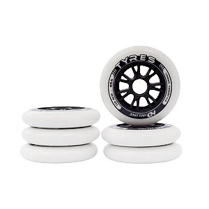 Rodas HD Inline Tyres - 110mm / 85A - Branco (6 Unidades)