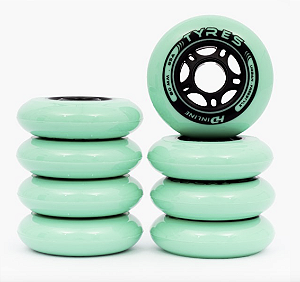 Rodas HD Inline Tyres - 80mm / 85A - Verde (8 Unidades)