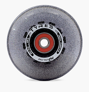 Rodas HD Inline Tyres LED - 80mm / 85A - Preto Glitter (4 Unidades)