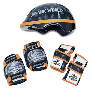 Kit de proteção infantil Jurassic World / com capacete - (envio do RS)