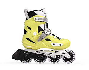 Patins Micro Skate CE Firefly Ajustável  - Amarelo - Rodas Led - 32 ao 38