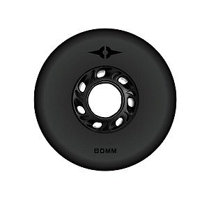 Rodas Para Patins Inline Alcedo One - 80mm Preta / 4 rodas