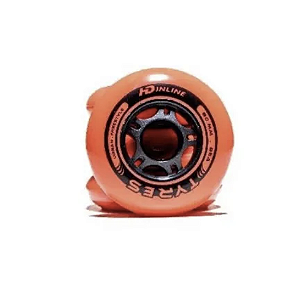 Rodas HD Inline Tyres - 80mm / 85A - Vermelho laranja - 4 rodas