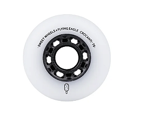 Rodas Flying Eagle Crocanti 76mm Branca - tubo com 4 rodas