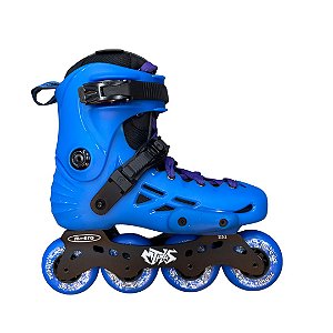 Mostruário: Patins Micro Azul com cadarço roxo - 36 BR