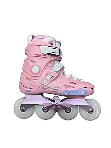 Patins Flying Eagle ECLIPSE rosa com base X7 F lilás - SOMENTE 34