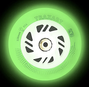 Rodas Avulsas por Unidade - Led Traxart Verde 110mm 85a