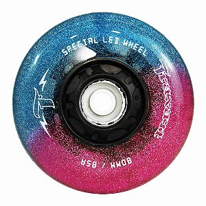 Rodas Traxart Glitter LED Special Azul e Pink – 4 Unidades