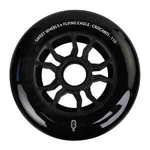 Roda FlyingEagle CROCANTI 110mm 88A / Branca ou Preta - unidade