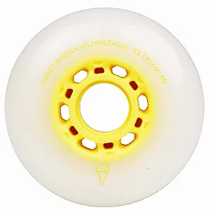 Rodas Flying Eagle x Sweet Wheels ICE CREAM - 76 ou 80 / Amarelo (4 rodas)