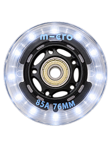Rodas Micro Firefly LED 76mm 85A com Rolamentos ABEC7 – Kit 4 Unidades