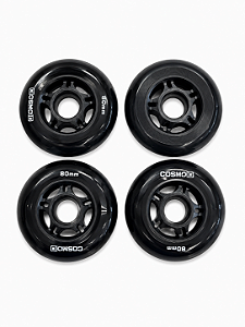 Rodas COSMO 80mm 84A High-Rebound (4 unid) - Preto