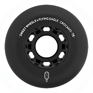 Pré-Venda Roda de Patins FlyingEagle Crocanti - Preta (4un)