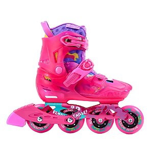 Pré-Venda Patins Infantil FlyingEagle S8 Sprout Ajustável - Rosa