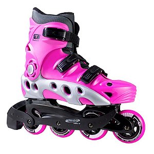 Patins Inline Recreação Traxart Spectro / Rosa - Abec-5