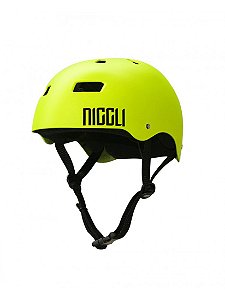 Capacete Niggli Pads Iron Profissional - Amarelo Neon Fosco