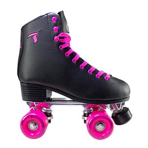 Traxart Patins Quad Bellaz - Preto com pink - 42/43