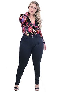 Calça Preta Skinny Plus Size Ultra Elasticidade e Conforto