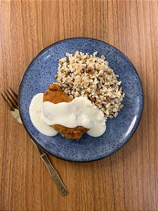 Frango ao Brie com arroz 7 cereais