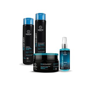 LINHA RECOVERY AÇÃO RESTAURADORA E NUTRITIVA ( SHAMPOO 300ML, CONDICIONADOR 300ML, MÁSCARA E SERUM ELIXIR LUMINOUS 60ML)
