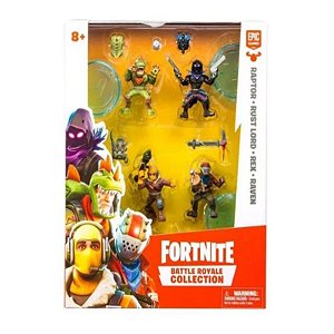 Fortnite Mini Figuras Raptor, Rust Lord, Rex e Raven