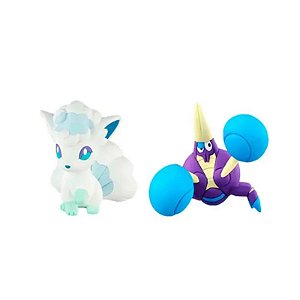 Pokémon - 2 mini figuras - Alolan Vulpix e Cabrawler