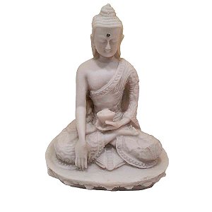 Buda Sidarta Meditação Pó de Mármore 13.5cm (Modelo 2)