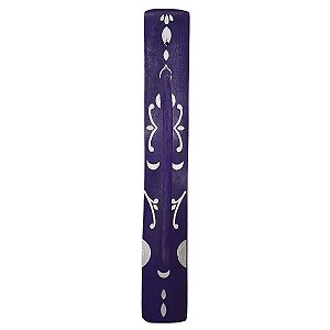 Incensário Vareta de Madeira Tribal Roxo 26cm