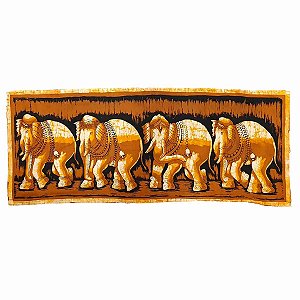 Panô Indiano Elefantes Marrom 135cm