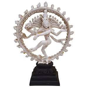 Escultura Shiva Roda de Fogo 26cm