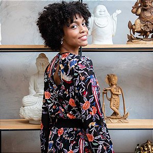 Vestido Midi Indiano Viscose Tamanho M