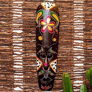 Máscara Madeira Balsa Importada de Bali 49cm