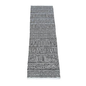 Passadeira Kilim Anand 100% Algodão Preta 60x1.80m