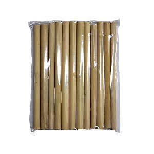 Canudo de Bambu Pacote 12un - 15cm