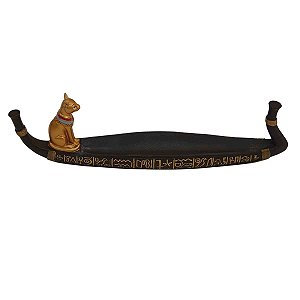 Incensário de Resina Gato Egípcio 8cm