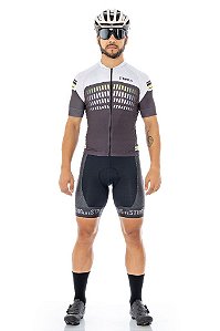 Camisa de Ciclismo Masculina com Lycra Strong Life - Manga curta- Azul, Branca ou Amarela