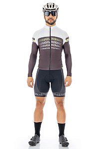 Camisa de Ciclismo Masculina com Lycra Strong Life  - Manga Longa proteção UV