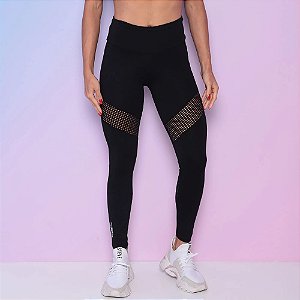 Legging com recorte e tela Physical Fitness