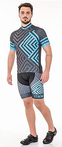 Camisa Dry para Ciclismo Masculina -Preto com amarelo- Preto com vermelho