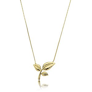 Colar broto ouro semijoia