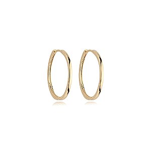 Brinco argolinha lisa ouro semijoia 19a12063