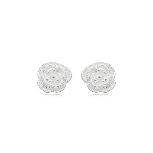 Brinco mini flor p prata 925