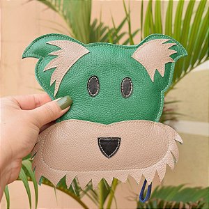 Bolsa de mão couro cachorrinho infantil